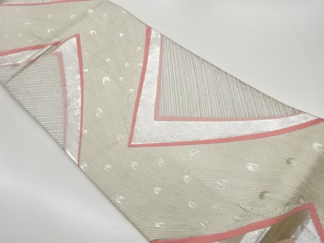 JAPANESE FUKURO OBI / WOVEN GEOMETRIC